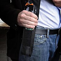 Mace Brand Bear Spray Holster for Mace's Guard Alaska Bear Deterrent Spray Canister, Durable Build with Heavy Duty Nylon, Hook & Loop Closure, Perfect for Outdoors, Hiking, Camping, & Hunting - Black