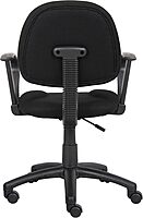 Boss Office Products Perfect Posture Delux Fabric Task Chair with Loop Arms in Black