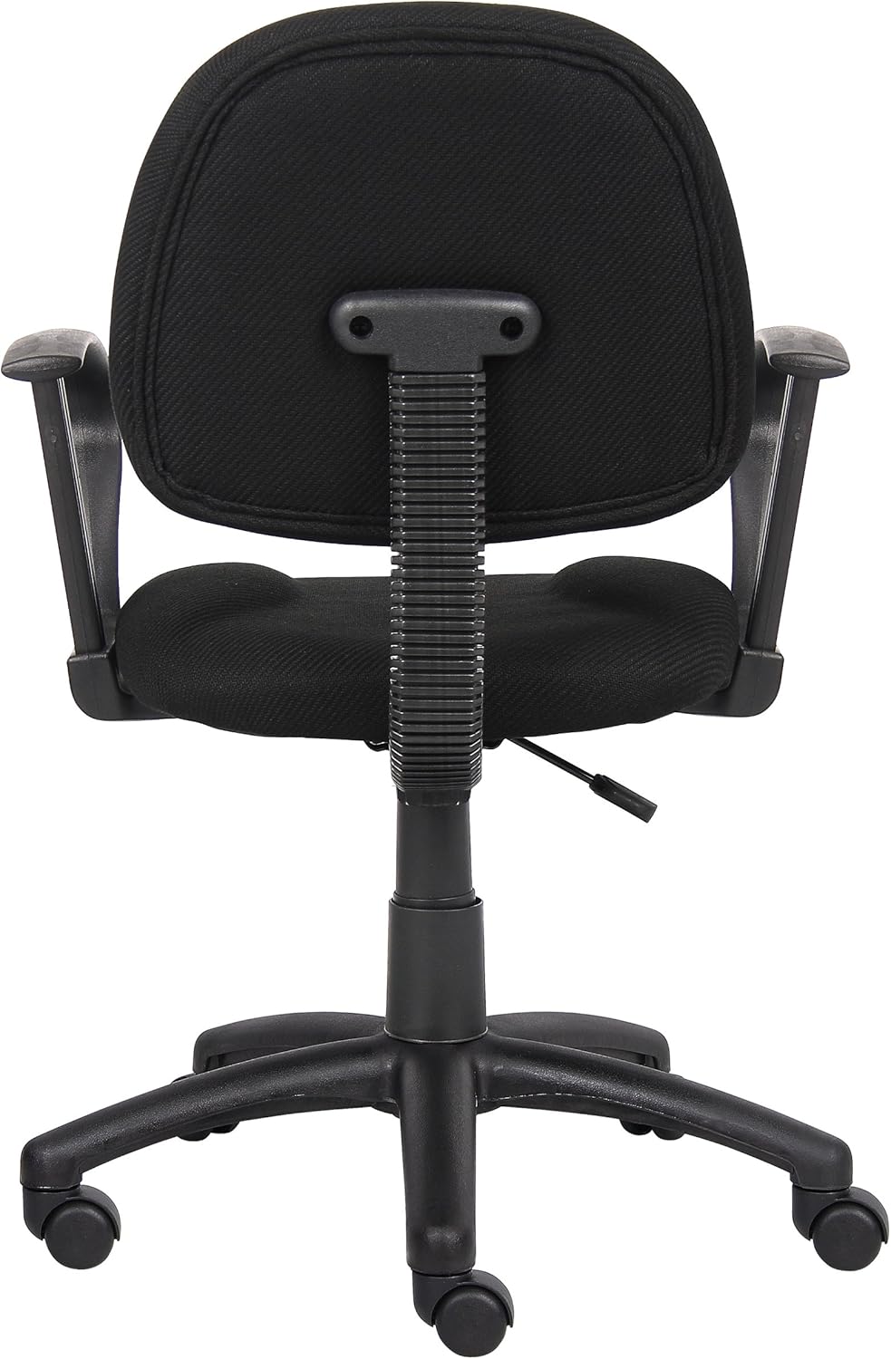 Boss Office Products Perfect Posture Delux Fabric Task Chair with Loop Arms in Black
