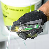 Greenlee 0652-22 8.9" Folding Utility Knife with Retractable 3-Position Serrated Blade, Silver/Green