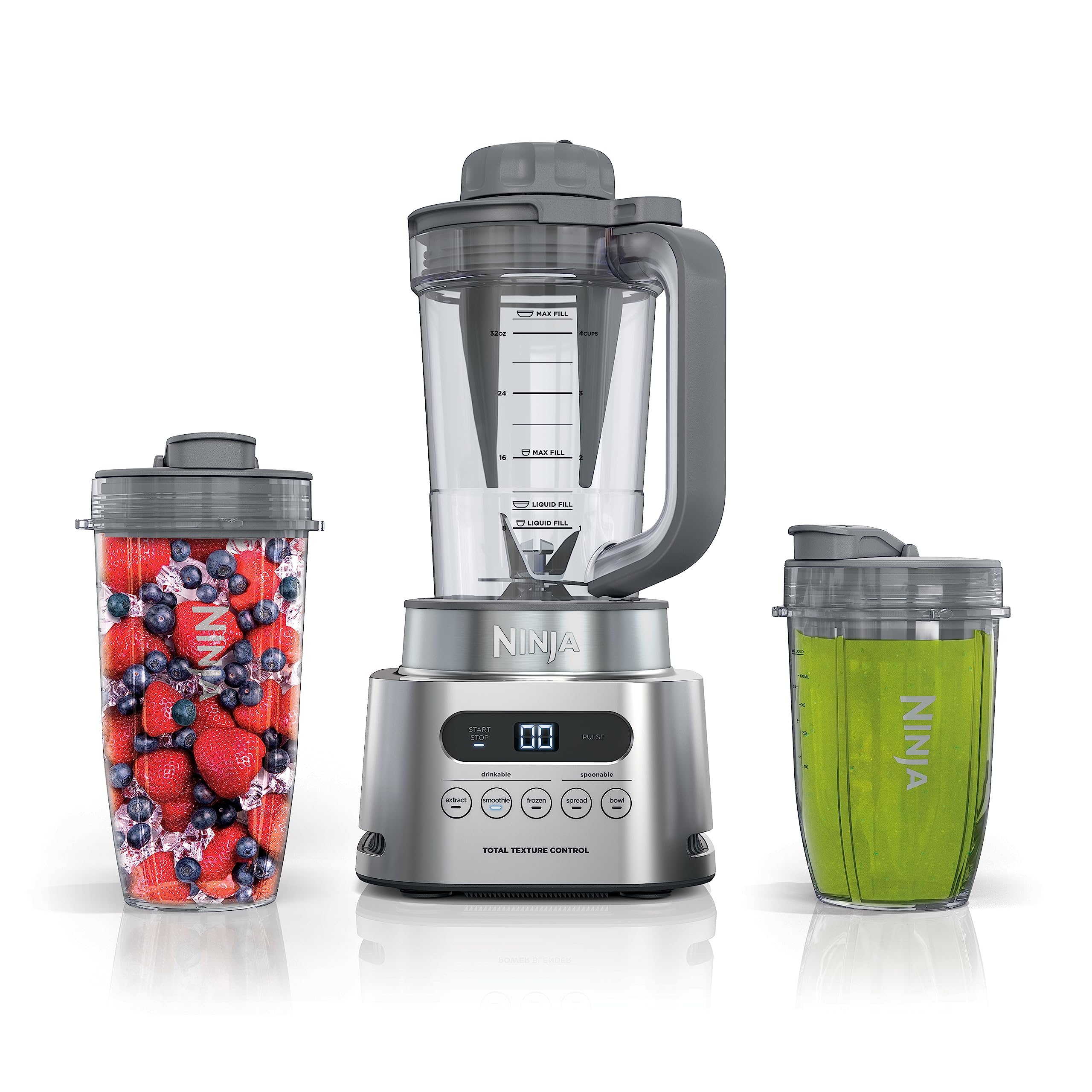 Ninja SS151 TWISTi Blender DUO, High-Speed 1600 WP Smoothie Maker & Nutrient Extractor* 5 Functions Smoothie, Spreads & More