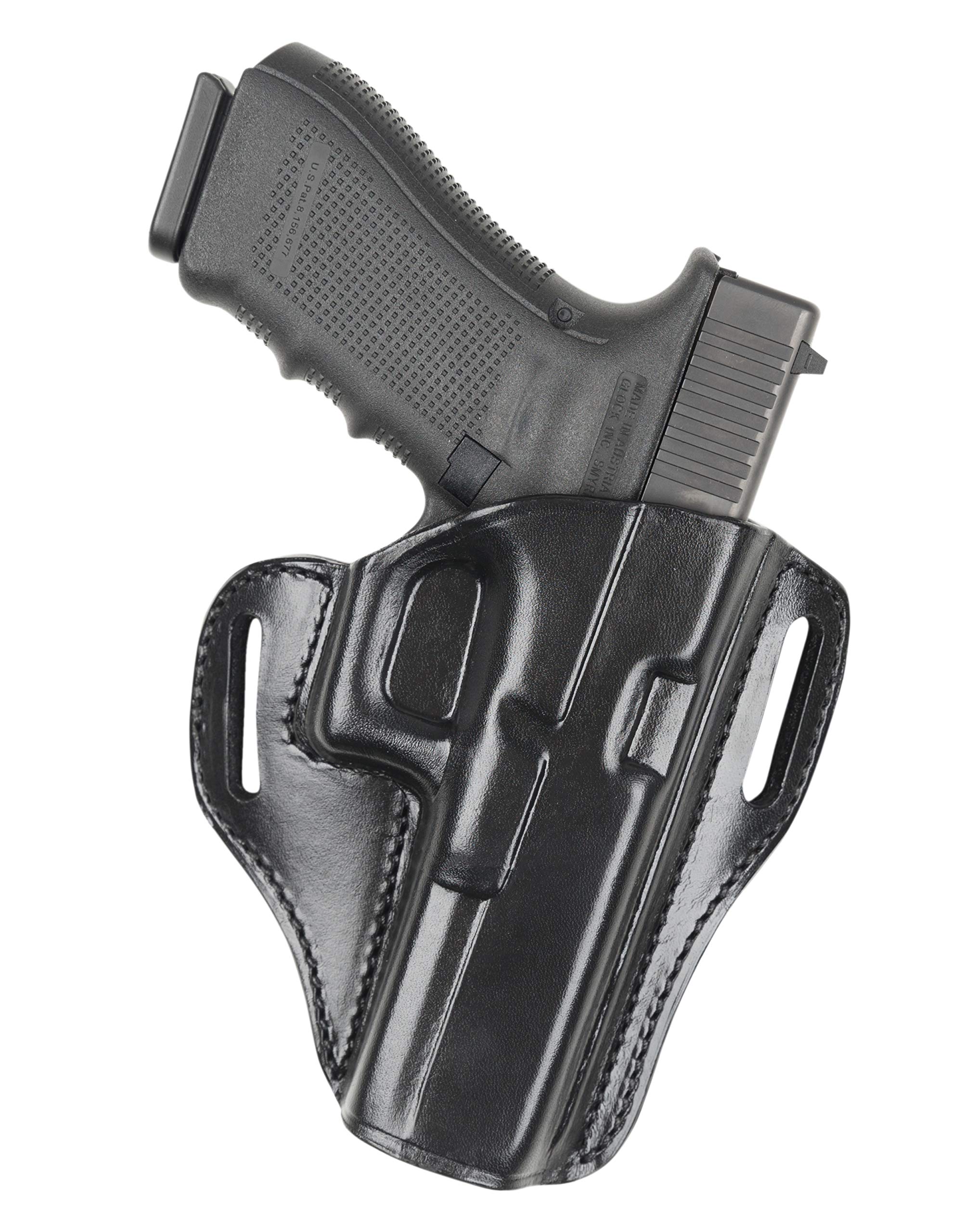 BIANCHI Model 57 Remedy Open-Top Full-Grain Leather Belt Slide Holster