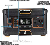 Blackfire, Klein Tools Outdoors, Estación de energía portátil 500W Blackfire, Klein Tools Outdoors, Estación de energía portátil 500W