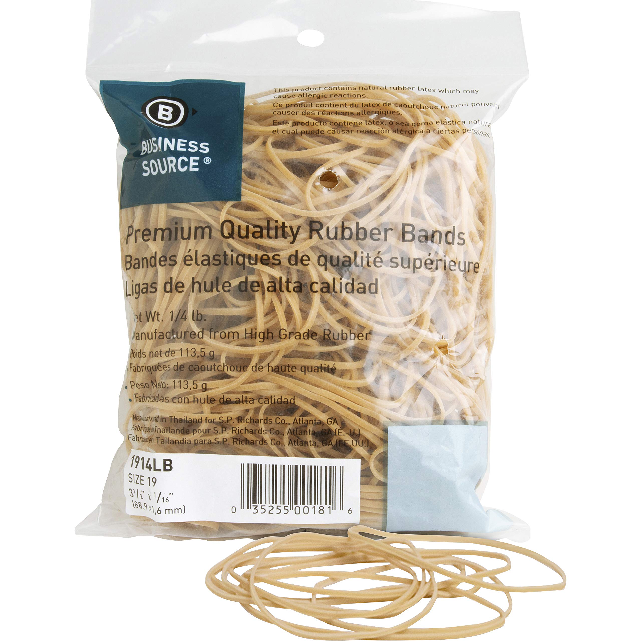 Sparco Premium Quality Rubber Bands - Size: #19 - 3.50in Length x 60 mil Width - 30 mil Thickness - Sustainable