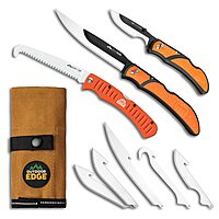 OUTDOOR EDGE RazorGuide Pak Hunting Knife Set. Features Two Replaceable Blade Hunting Knives, Bone Saw