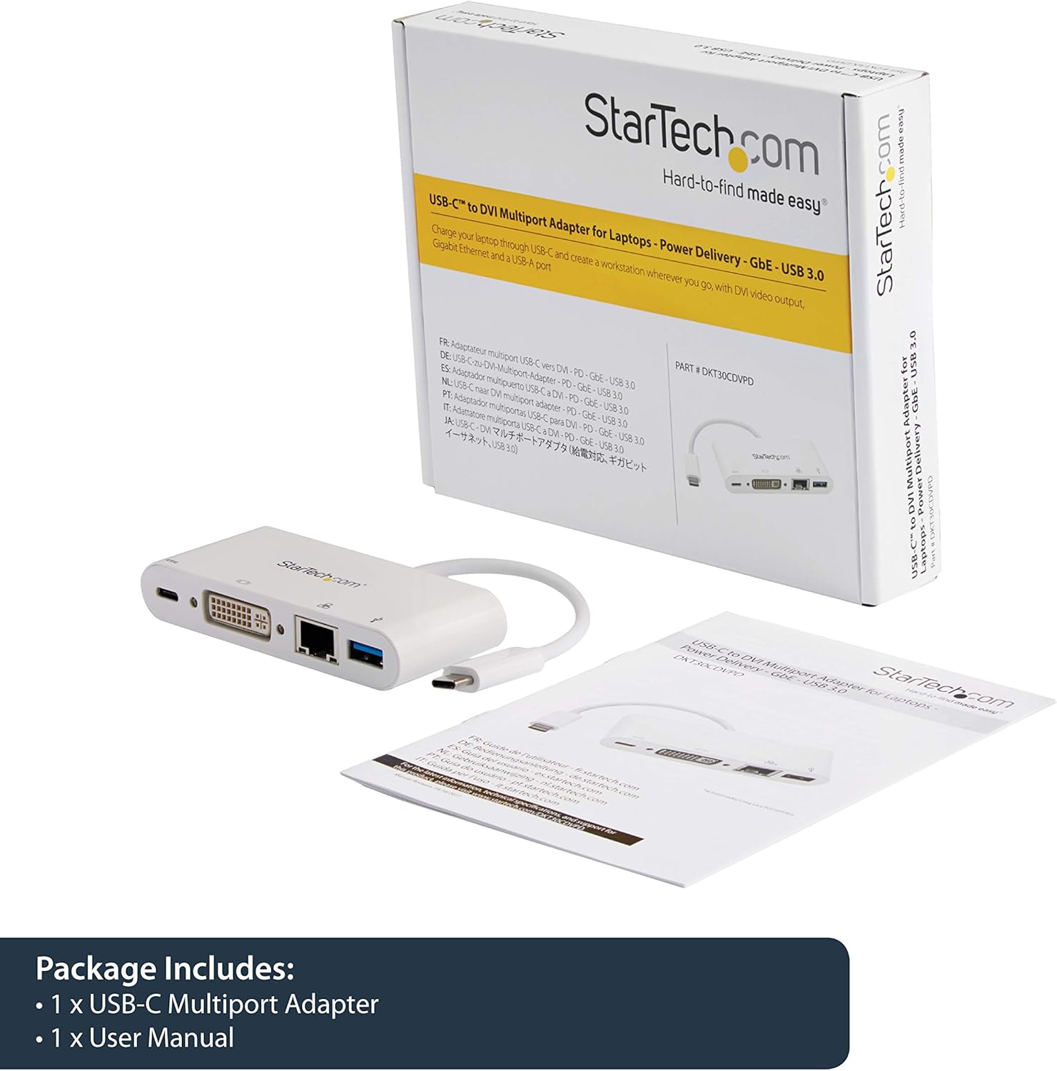 StarTech.com USB-C Multiport Adapter with Power Delivery