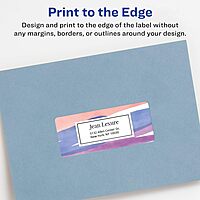 Avery Matte White Rectangle Labels, Sure Feed Technology, 0.75" x 3.5"