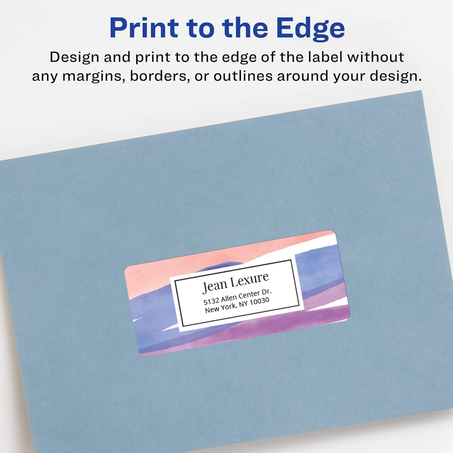 Avery Matte White Rectangle Labels, Sure Feed Technology, 1" x 2-5/8"