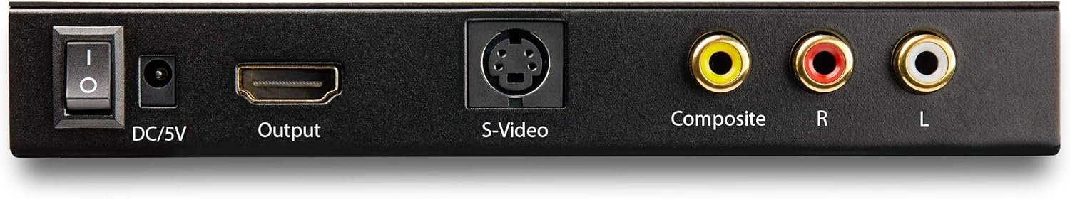 StarTech.com S-Video or Composite to HDMI Converter with Audio - 720p - NTSC & PAL - Analog to HDMI Upscaler