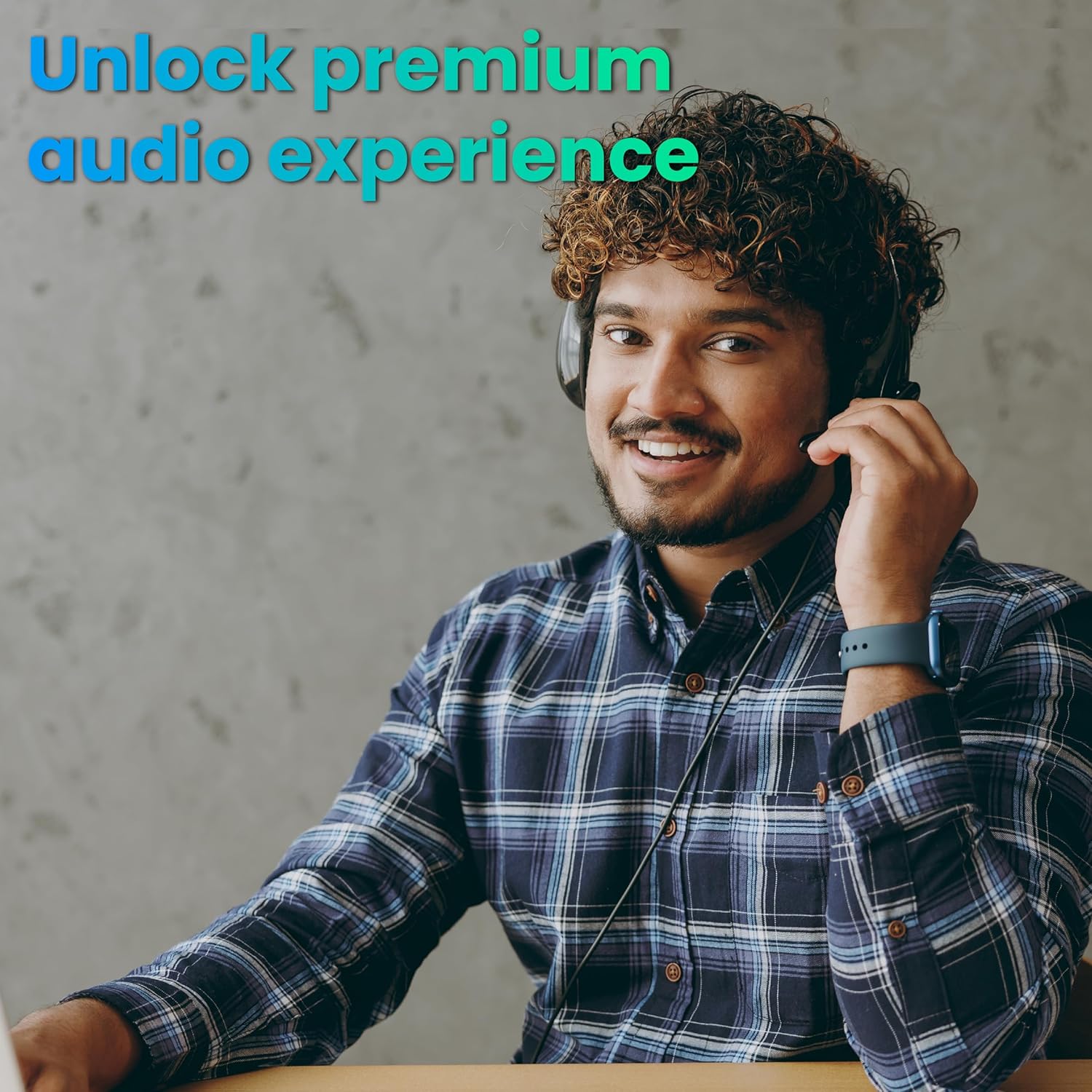 OTM Essentials Pro Stereo Headset, Wired Headphones, Noise-Canceling Microphone, in-Line Volume Control