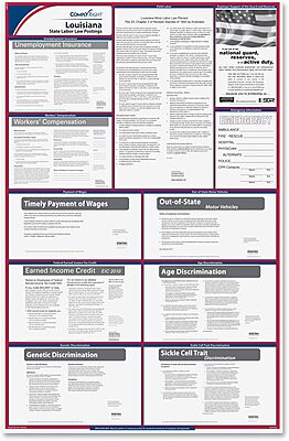 ComplyRight State Labor Law Poster, English, Louisiana