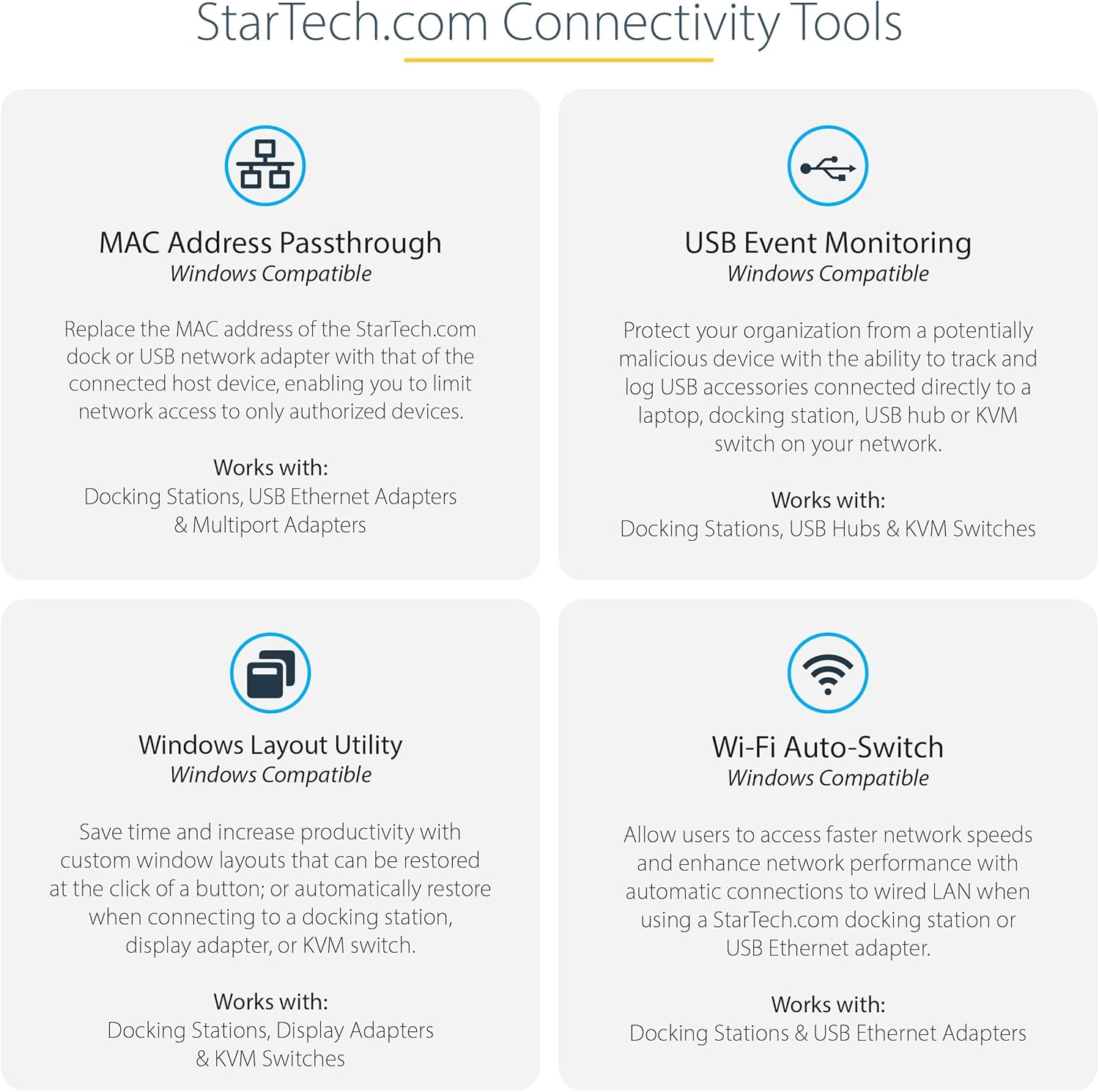 StarTech.com Universal USB-C and Thunderbolt Docking Station