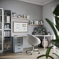 U Brands Decor Magnetic Dry-Erase Board, 36in X 24in, Rustic Wood Frame, Actual Size 35in X 23in (4890U00-01)