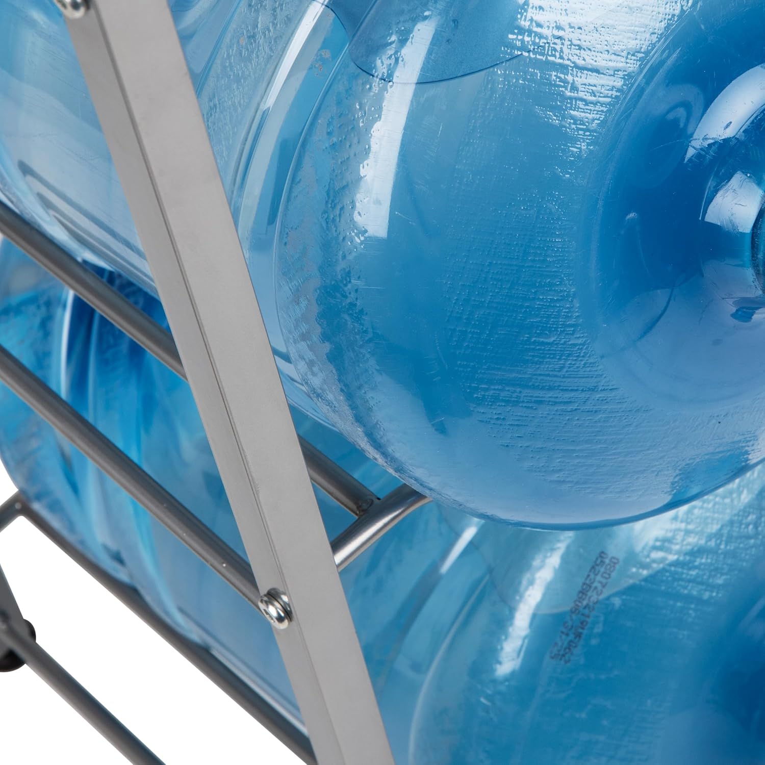 MIND READER 5 Gallon Water Jug Stand, Water Bottle Holder, Water Cooler Rack, Metal, Silver