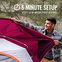 COLEMAN Skydome Tent with 5 Minute Setup, WeatherTec Waterproof System, Rainfly & Carry Bag