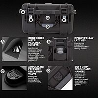 Nanuk 918 Waterproof Hard Gun Case for Revlovers with Custom 3UP Foam Insert Black