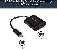 StarTech.com USB C to DisplayPort Adapter - 4K 60Hz/8K 30Hz, DP 1.4 HBR2 Dongle, Compact USB-C (DP Alt Mode) Monitor Video Converter, Works w/ TB3 - Type-C to DP Converter (CDP2DP), 0.6"x1.5"x7.1"