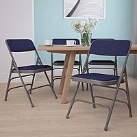 Flash Furniture Hercules Series Upholstered Metal Folding Chairs