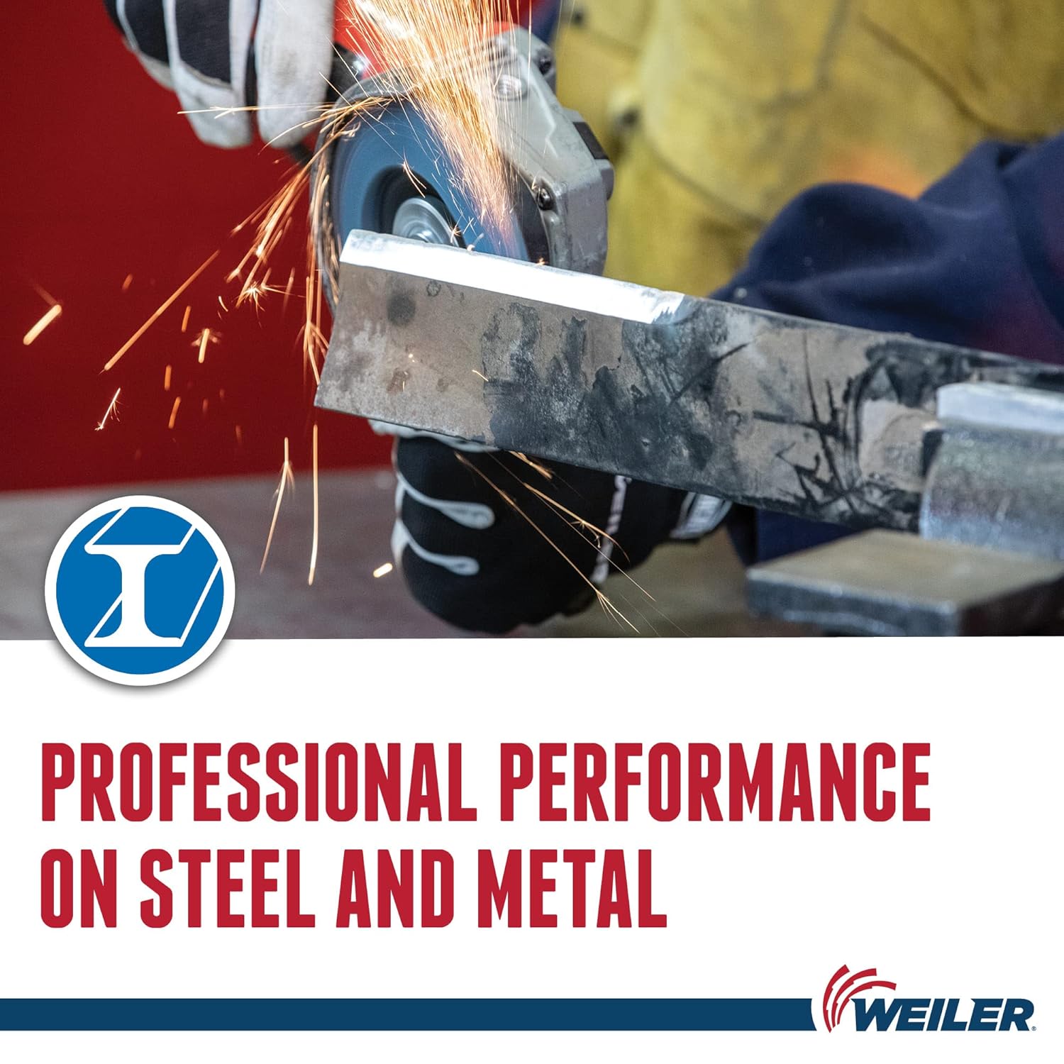 Weiler 31408 Wolverine 4-1/2" x 5/8"-11 UNC NUT Abrasive Flap Disc, 40 Grit Zirconia Alumina, Flat Type 27, Phenolic Backing