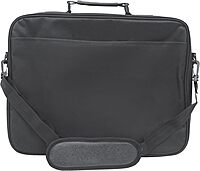 Manhattan 17 Inch Laptop Briefcase Shoulder Bag, Ultra-Lightweight & Padded Compartments, Black - 421560