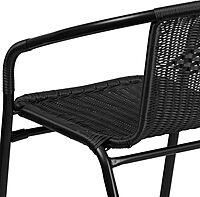 Flash Furniture Lila Rattan Stackable Indoor/Outdoor Dining Chairs