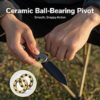 CIVIVI Elementum II Pocket Folding Knife 2.96in Blade Button Lock Deep-Carry Clip