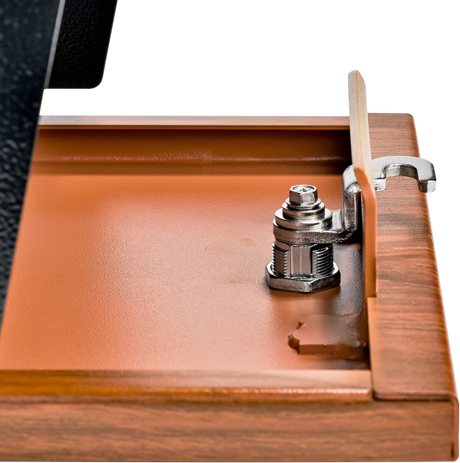 Mail Boss Curbside, Wood Grain 7510 Mail Manager Locking Security Mailbox, Steel, Black Black Mailbox