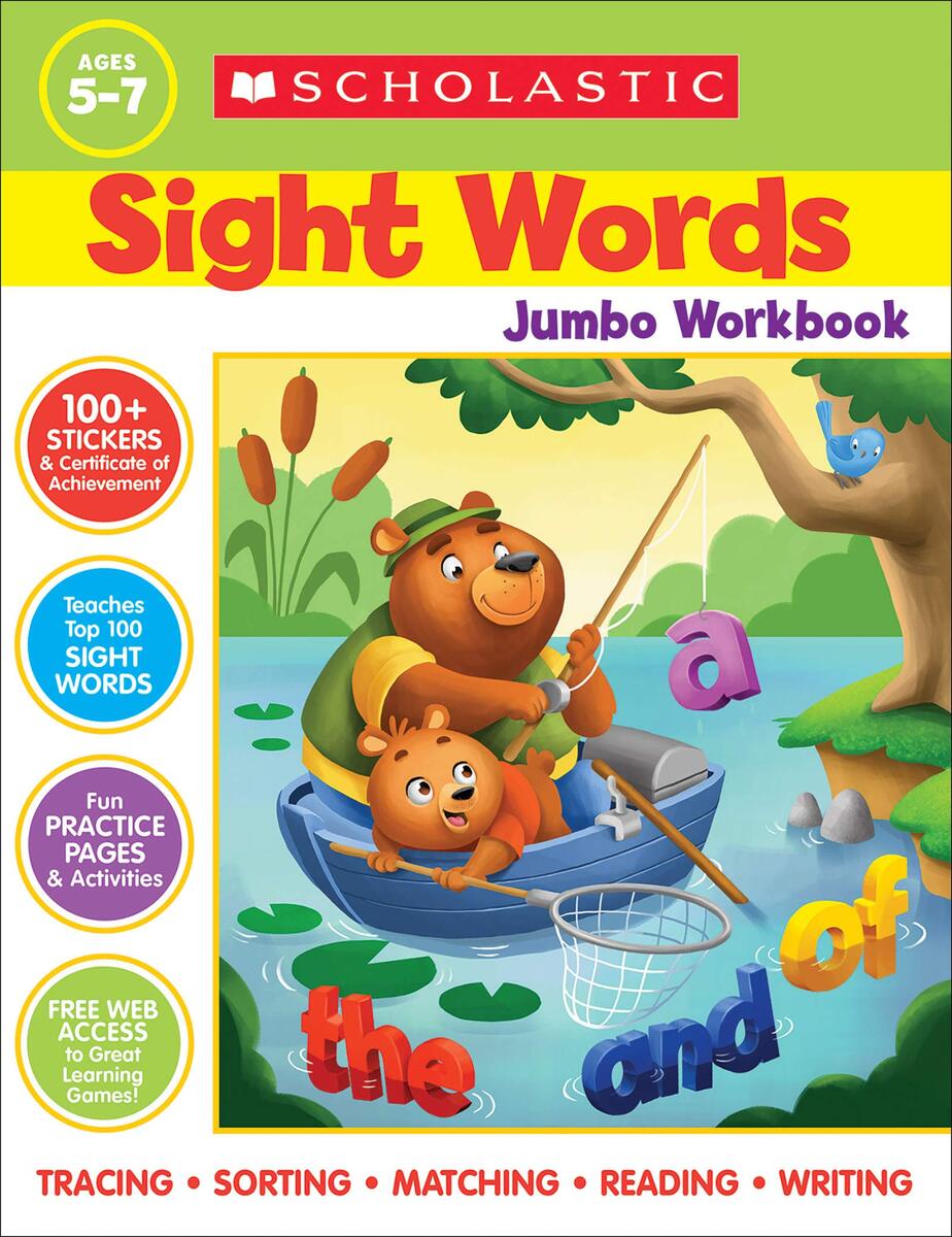 Scholastic Sight Words Jumbo Workbook, Kindergarten - Grade 2