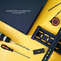 Mount-It! Universal TV Mount Installation Kit, 7-Piece Set Includes 2 Wood Drill Bits, 2 Concrete Drill Bits, 1 Stud Finder with Bubble Level, 1 Tape Measure, 1 Philipps Screwdriver