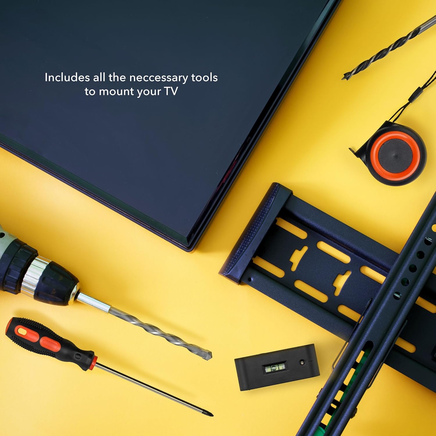 Mount-It! Universal TV Mount Installation Kit, 7-Piece Set Includes 2 Wood Drill Bits, 2 Concrete Drill Bits