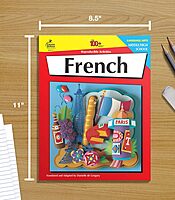Carson Dellosa The 100 Series French Workbook, Parts of Speech, Vocabulary, Common Phrases, Sentence Building Skills, and More, Middle and High School Classroom or Homeschool Curriculum (Volume 5)