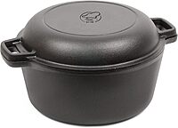 COMMERCIAL CHEF Cast Iron Dutch Oven with Lid and Handles