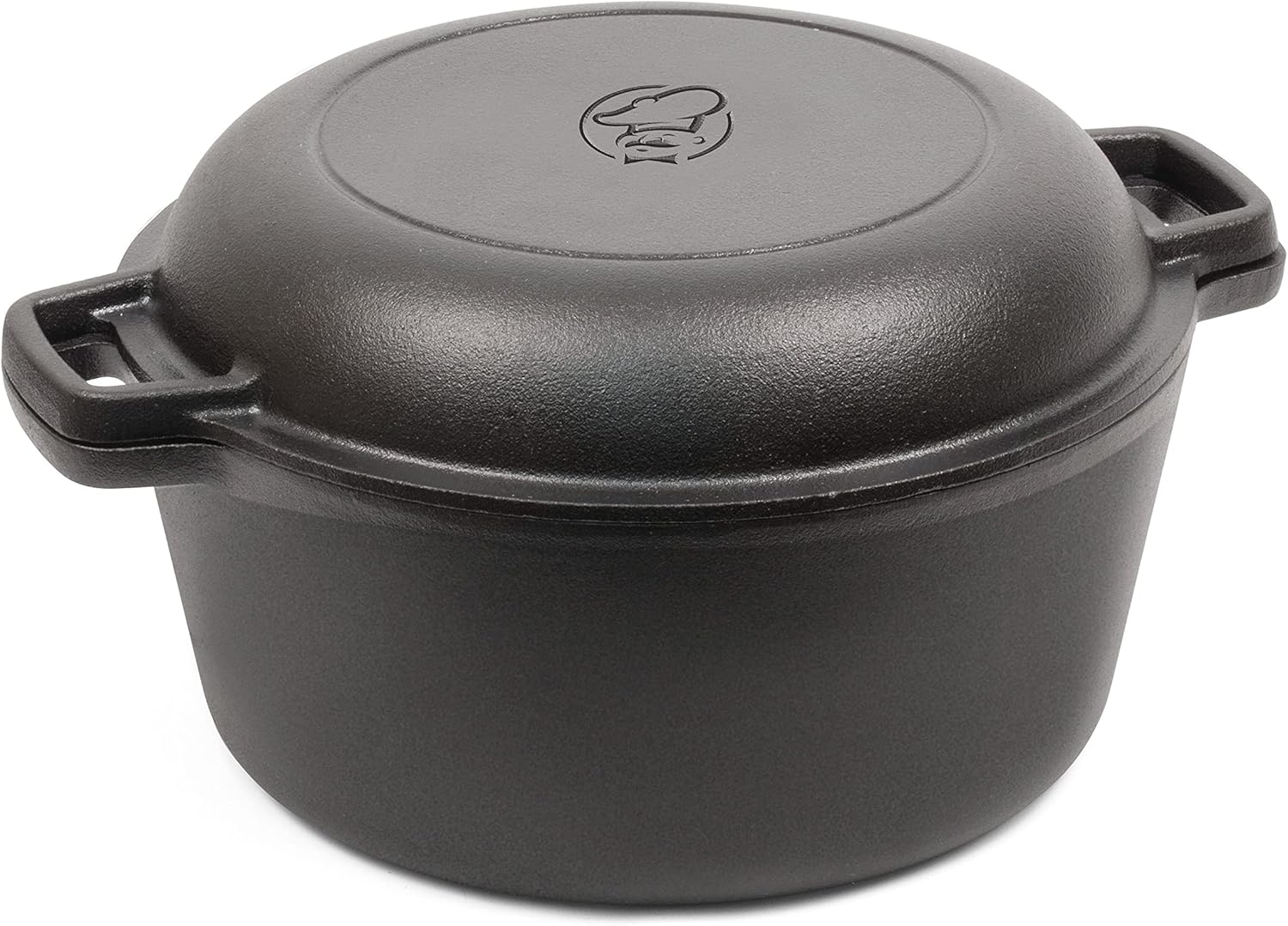 COMMERCIAL CHEF Cast Iron Dutch Oven with Lid and Handles