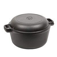 COMMERCIAL CHEF Cast Iron Dutch Oven with Lid and Handles