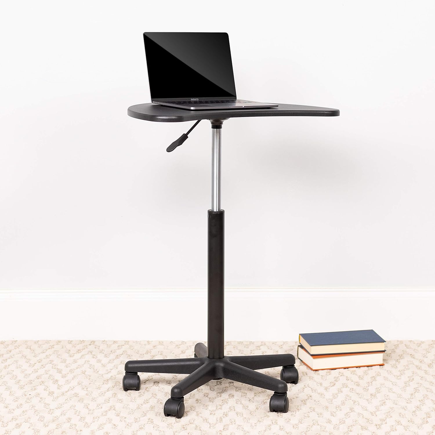 Flash Furniture Eve Sit to Stand Mobile Laptop Desk/Speaker's Lectern with Wheels