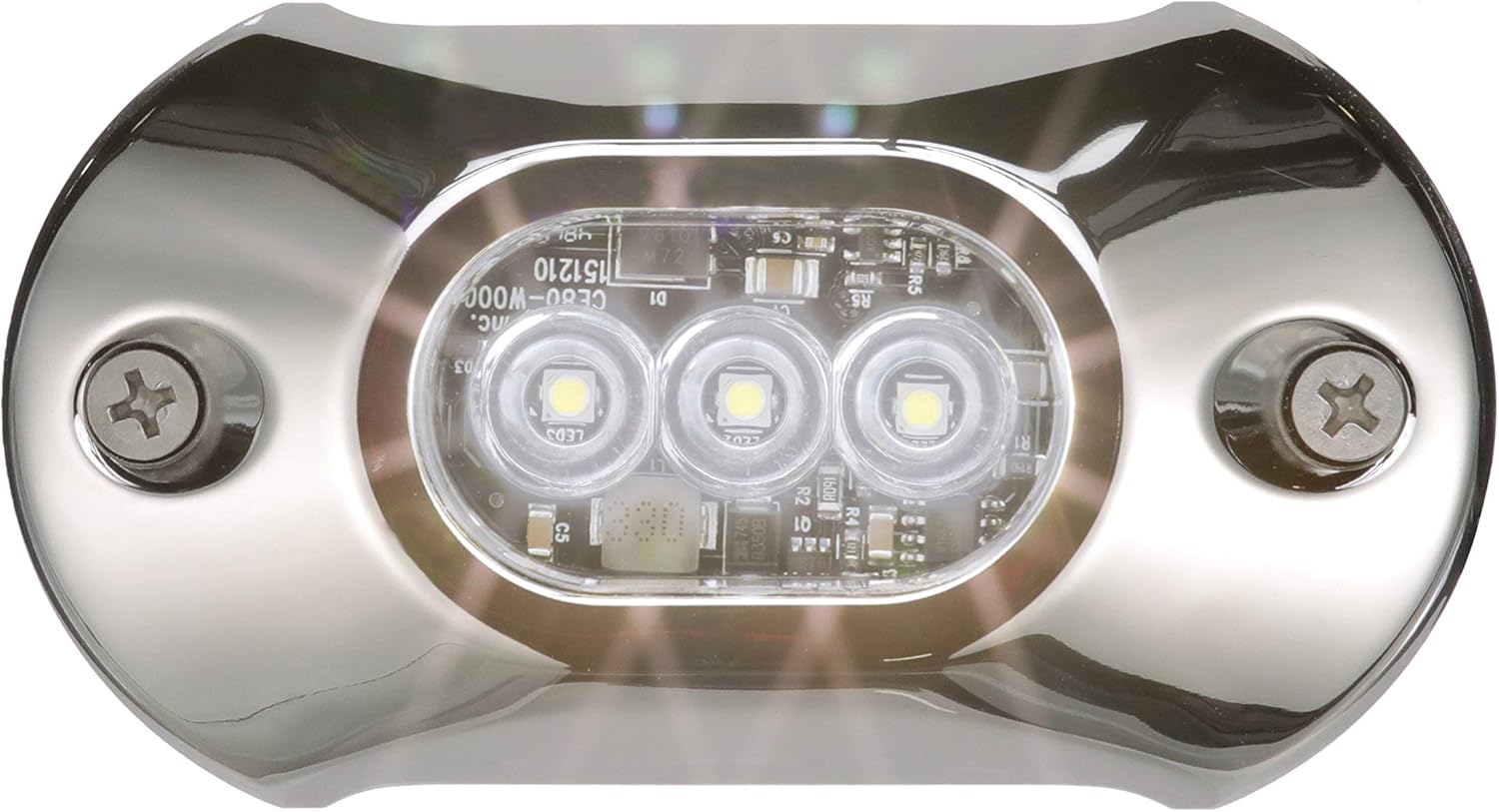 Attwood 65UW03W-7 Light Armor LED Underwater Light, Stainless Steel Bezel White Light