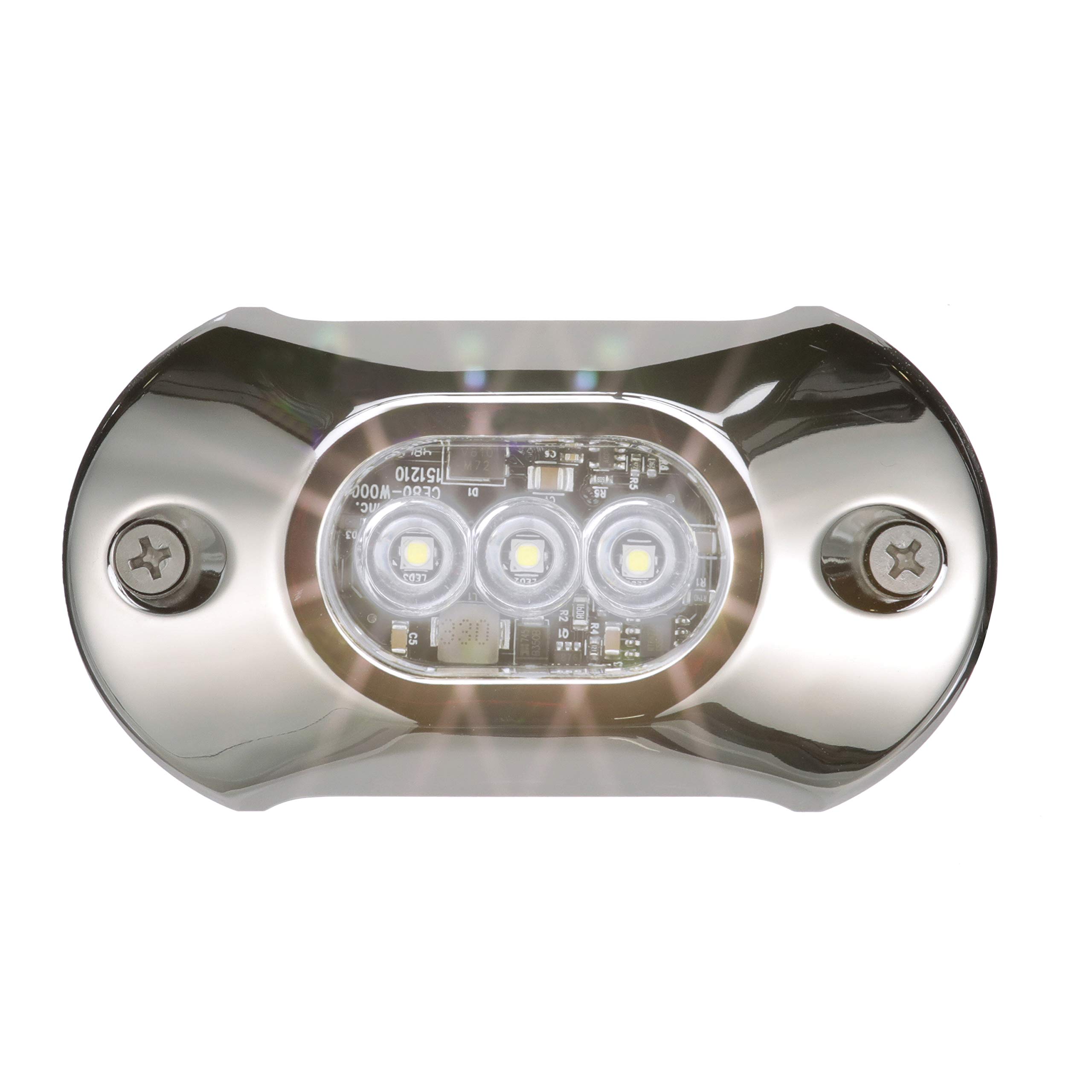 Attwood 65UW03W-7 Light Armor LED Underwater Light, Stainless Steel Bezel White Light