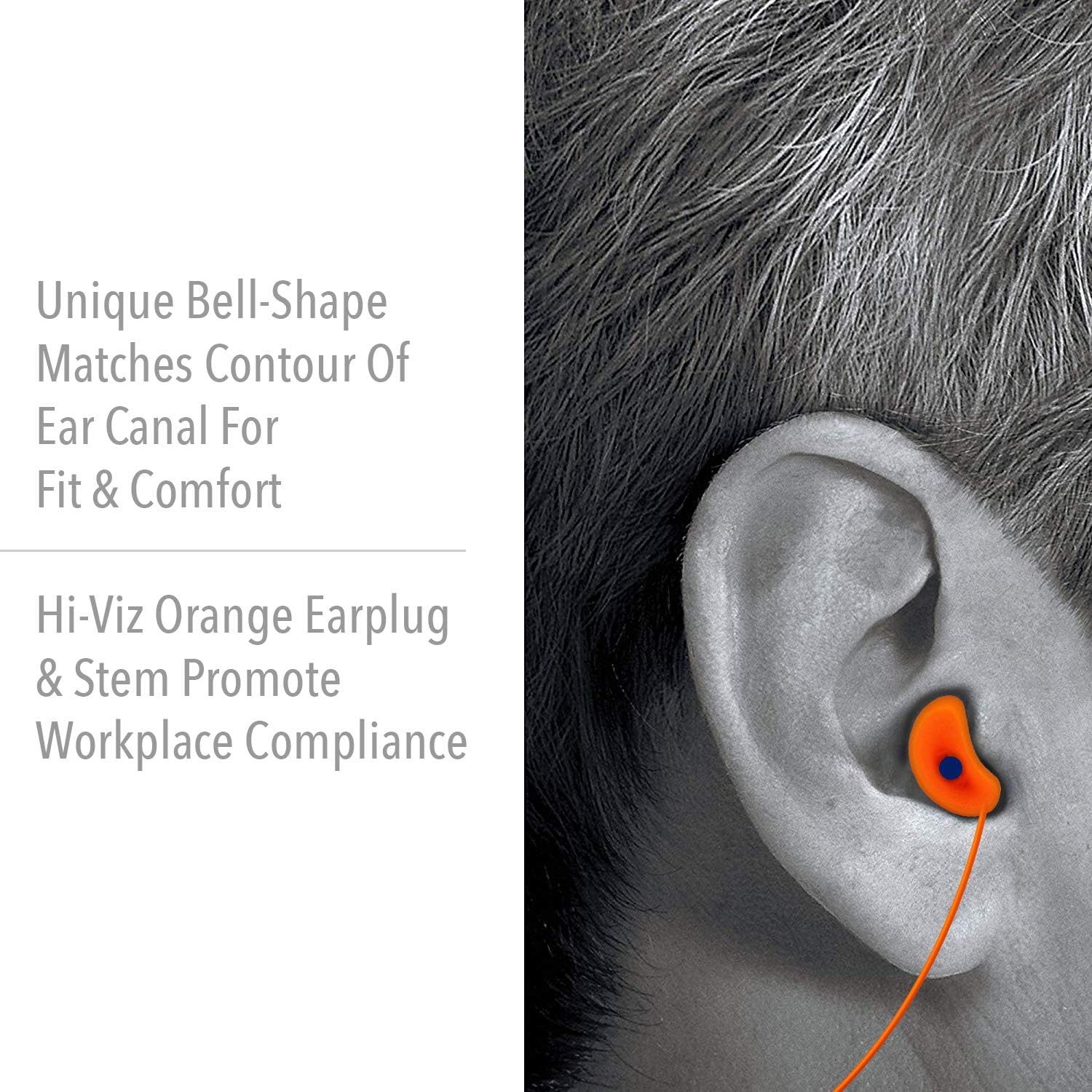 HOWARD LEIGHT Honeywell Home Howard Leight by Quiet Corded Reusable Earplugs, 100 Pairs (QD30), Orange Corded, 100 Pairs