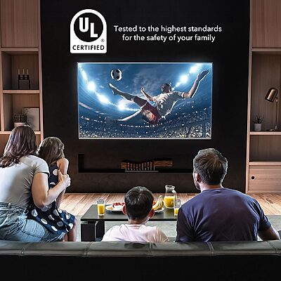 Mount-It! UL Certified Heavy Duty Full Motion TV Wall Mount for Most 37-80 Inch Flat Screen TVs, Wall Mount Bracket Max VESA 600x400, Holds up to 440lb, Full Motion TV Mount 55 inch, 65 inch, 80 inch