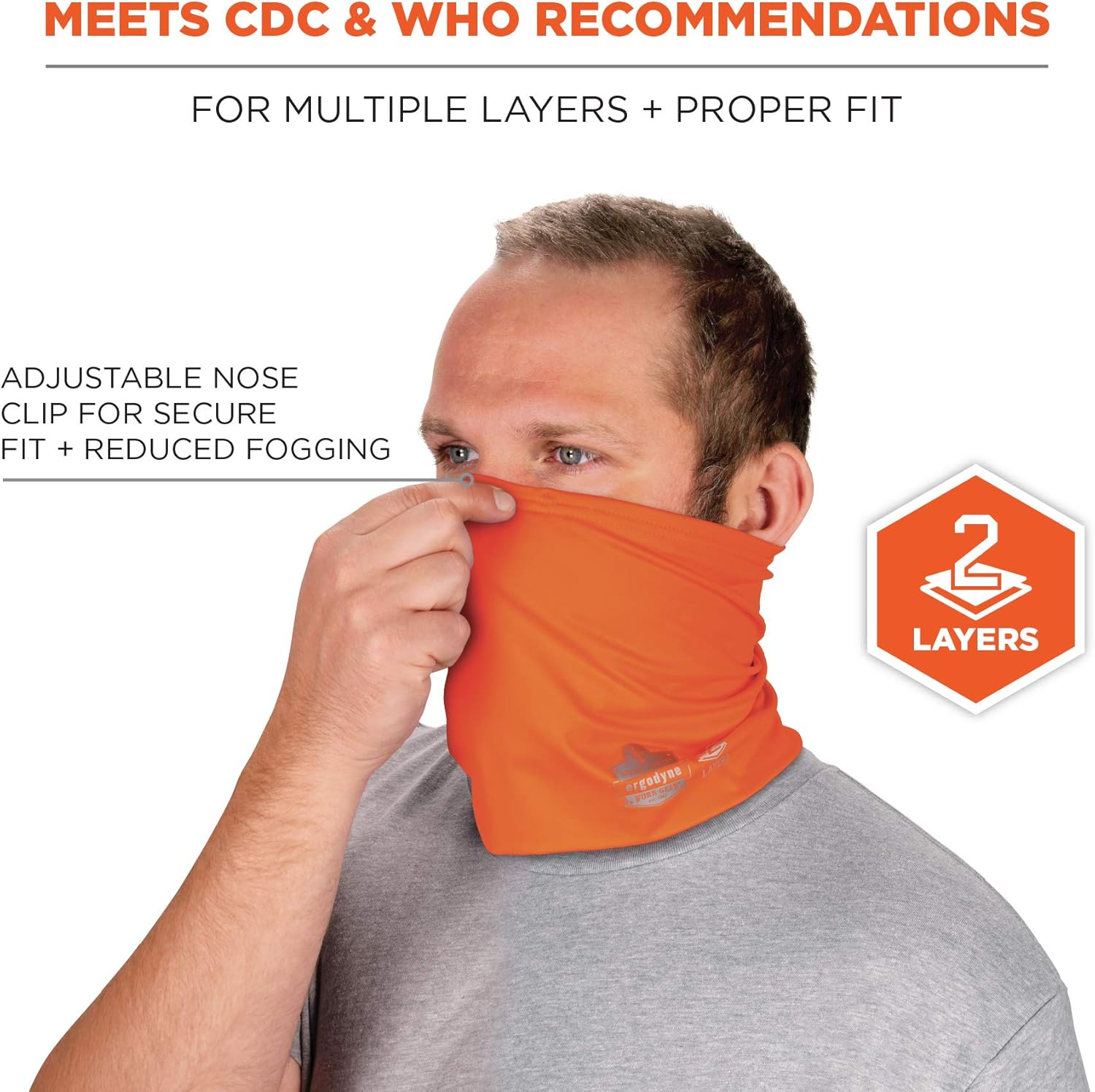 ERGODYNE Chill-Its 6489 2-Layer Cooling Neck Gaiter / Multi-Band