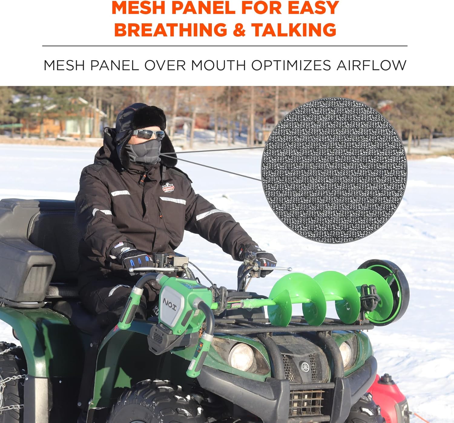 Ergodyne N-Ferno 6823 Wind-Proof Hinged Balaclava Face Mask