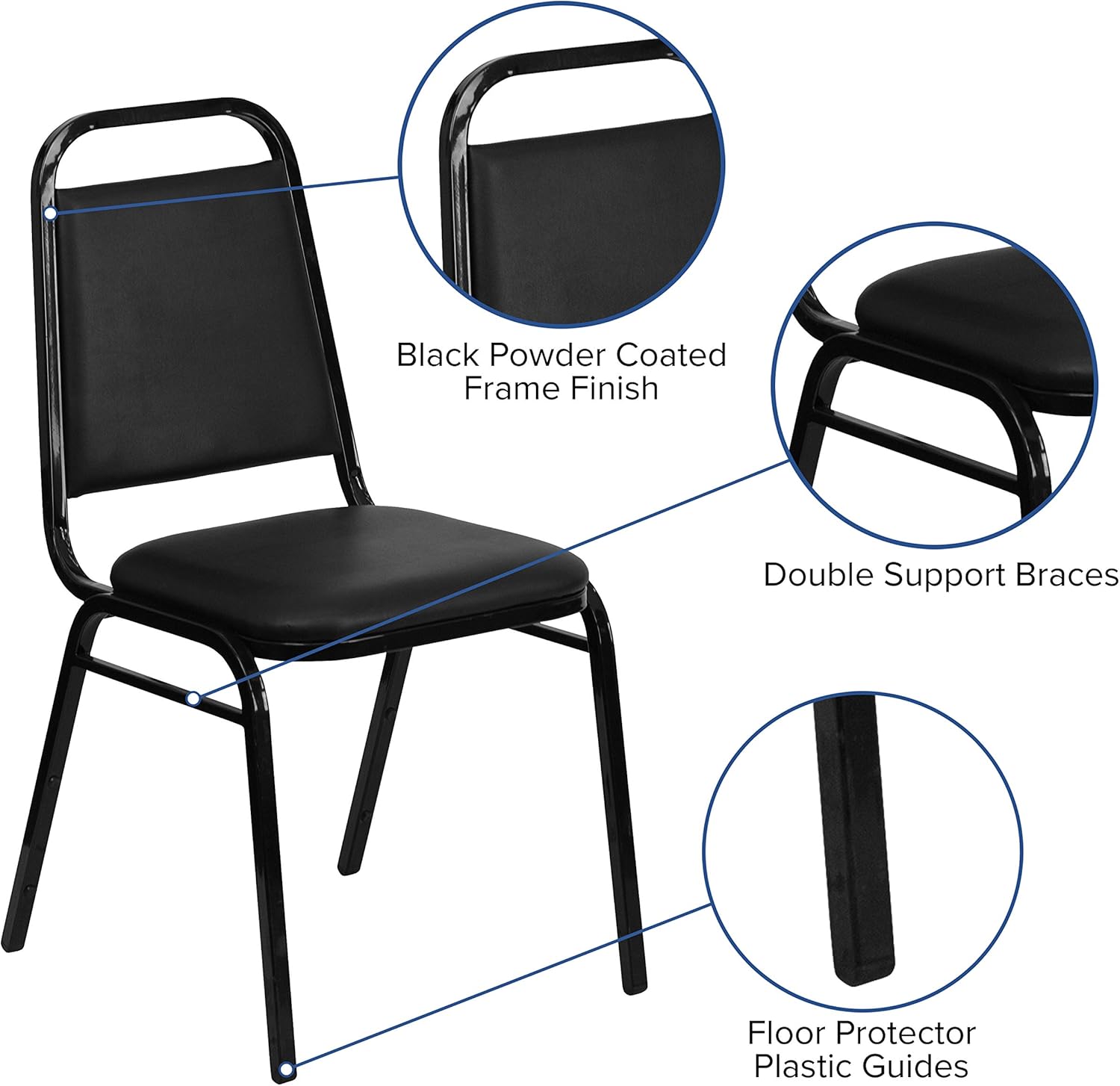 Flash Furniture HERCULES Series Trapezoidal Back Stacking Banquet Chair
