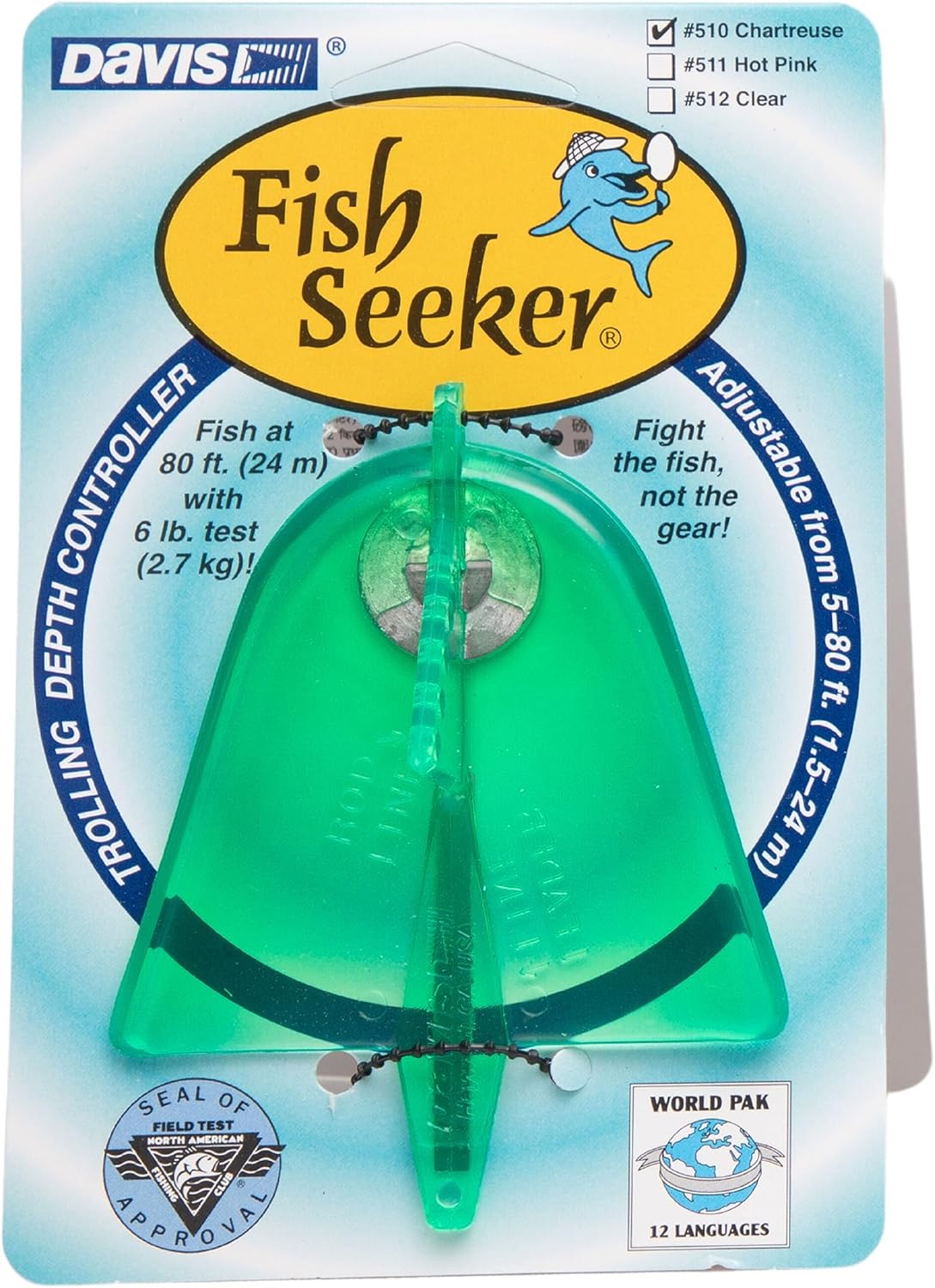 Davis Fish Seeker Trolling Plane - Chartreuse