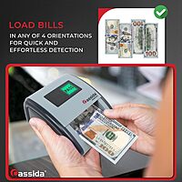 Cassida InstaCheck Small Footprint, Easy to Read Automatic Counterfeit Detector with Infrared, Magnetic and Ultraviolet Sensors, Compact and Lightweight Grey 11-3/4" x 9-1/2" Pack of 1 Pass/Fail