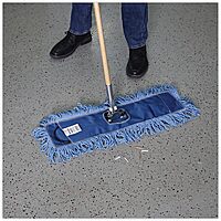 Boardwalk BWK1124 24 in. x 5 in. Cotton/Synthetic Fiber Looped-End Mop Head - Blue