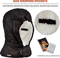 N-Ferno 6952 3-Layer Quilt Shoulder Winter Liner, Foam/Polyester/Sherpa, One Size Fits Most, Black