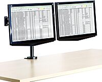 Fellowes 8041701 Professional Series Depth Adjustable Computer Monitor Stand for 2 Monitors with Dual Monitor Arms, 24 Lb Capacity