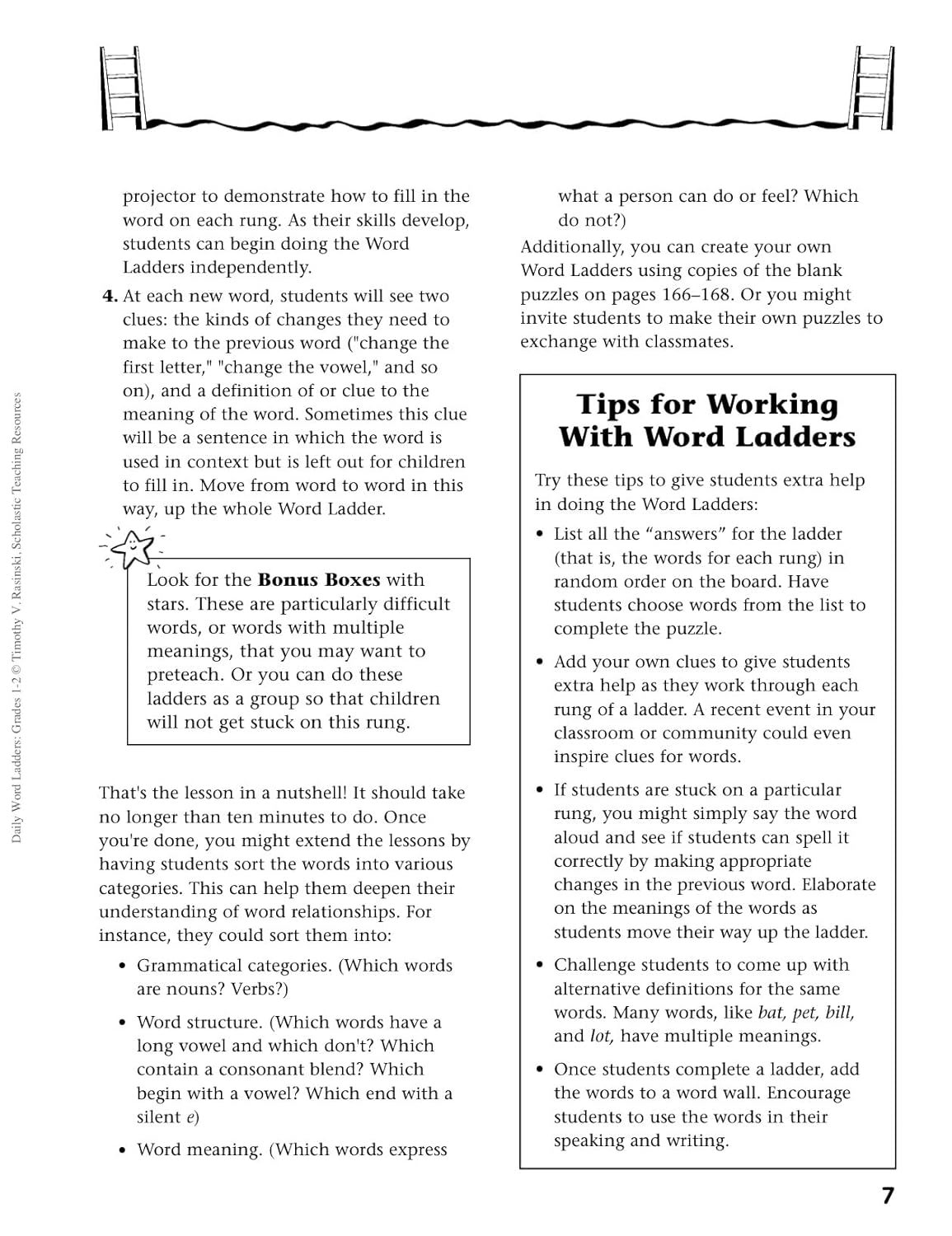 Daily Word Ladders: Grades 1-2: 150+ Reproducible Word Study Lessons That Help Kids Boost Reading, Vocabulary