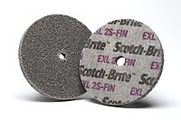 3M Scotch-Brite EXL Unitized Wheel - 2S Fine Grit Silicon Carbide - Metal Deburring, Finishing and Polishing Wheel - 3 in