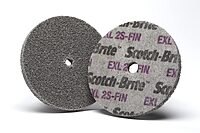 3M Scotch-Brite EXL Unitized Wheel - 2S Fine Grit Silicon Carbide - Metal Deburring, Finishing and Polishing Wheel - 3 in